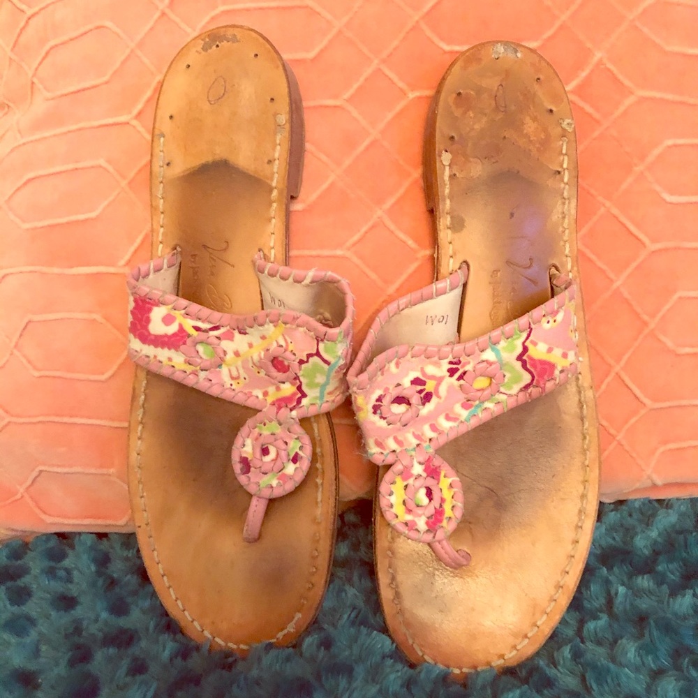 RARE Vera Bradley Capri Melon Jack Rogers size 10